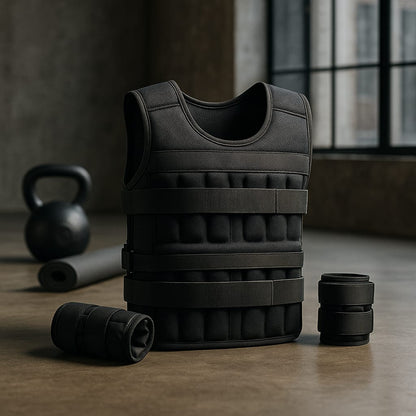 Adjustable Weighted Workout Vest with Steel Plates – Strength & Endurance Training Gear